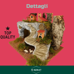 Capanna con Villaggio - 44x29x27 cm