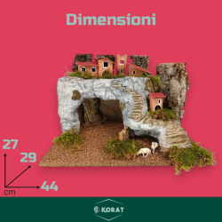 Capanna con Villaggio - 44x29x27 cm