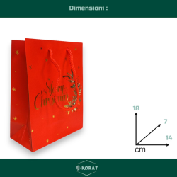 Buste Regalo Natale “Merry Christmas” – Eleganza, Colore e Spirito Natalizio - 14x8x7 cm