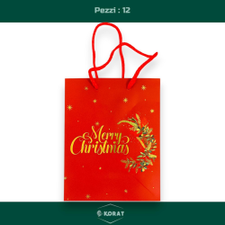 Buste Regalo Natale “Merry Christmas” – Eleganza, Colore e Spirito Natalizio - 14x8x7 cm