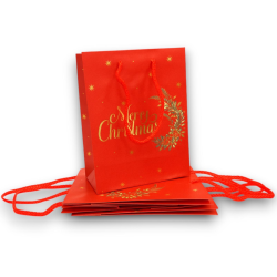 Buste Regalo Natale “Merry Christmas” – Eleganza, Colore e Spirito Natalizio - 14x8x7 cm