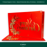 12 Buste Regalo in Carta - Rossa Orizzontale Merry Christmas - 45.5x33x12 cm