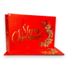 12 Buste Regalo in Carta - Rossa Orizzontale Merry Christmas - 45.5x33x12 cm