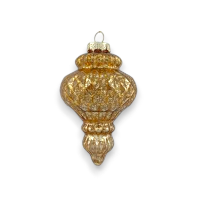 Palla Vetro a Goccia Oro - 7 cm