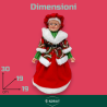 Mamma Natale - 30 cm - Con Abito Natalizio Con Pailletes Rosso/Verde