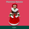 Mamma Natale - 30 cm - Con Abito Natalizio Con Pailletes Rosso/Verde
