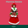 Mamma Natale - 64 cm - Con Abito Natalizio Con Pailletes Rosso/Verde