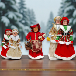 Mamma Natale - 45 cm - Con Abito Natalizio Rosso