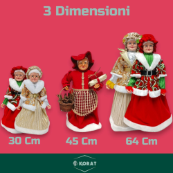 Mamma Natale - 45 cm - Con Abito Natalizio Rosso