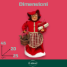 Mamma Natale - 45 cm - Con Abito Natalizio Rosso