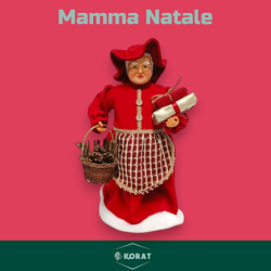 Mamma Natale - 45 cm - Con Abito Natalizio Rosso