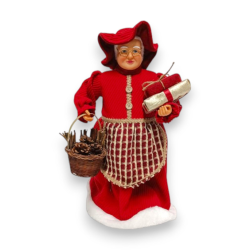Mamma Natale - 45 cm - Con Abito Natalizio Rosso