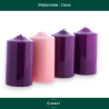 Set di 4 Candele per Avvento - Rosa e Viola - 15x7.5x7.5 cm