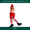 Elfo Dispettoso Natalizio - Gambe Morbide - Bianco e Rosso - 45 cm