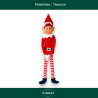 Elfo Dispettoso Natalizio - Gambe Morbide - Bianco e Rosso - 45 cm