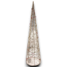 Cono Oro con Luci e Palle Rosse - 80 cm