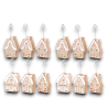 12x Porta bigliettini segnaposto con pinzetta Casetta pan di zenzero, Portabigliettini biscotto Natalizio h. 14 cm x 7 cm