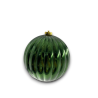 3x Palla di Natale Gigante Ø 15 e 20 cm in Plastica LUCIDA PERLATA E OPACA GLITTER VERDE