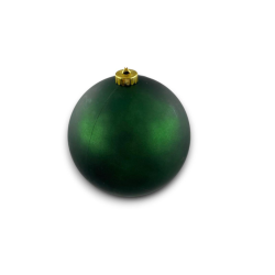3x Palla di Natale Gigante Ø 15 e 20 cm in Plastica LUCIDA PERLATA E OPACA GLITTER VERDE
