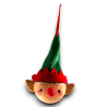 8 Palline con Cappello e Orecchie -Elfo - 8 Cm