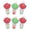 Set 6 Appendini Mongolfiera con PonPon in legno - 12 Cm - Colori Ass.