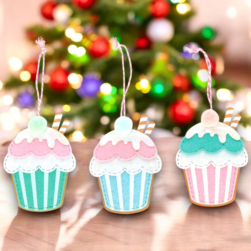 Star - 6x Decorazione Natalizia - Cupcake - 8x11 cm - 108071