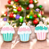 Star - 6x Decorazione Natalizia - Cupcake - 8x11 cm - 108071