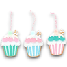 Star - 6x Decorazione Natalizia - Cupcake - 8x11 cm - 108071